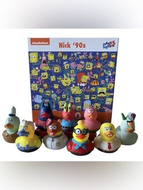 SpongeBob SquarePants Rubber Ducks Lot of 9 w/NIB Nickelodeon Nick ‘90s Puzzle